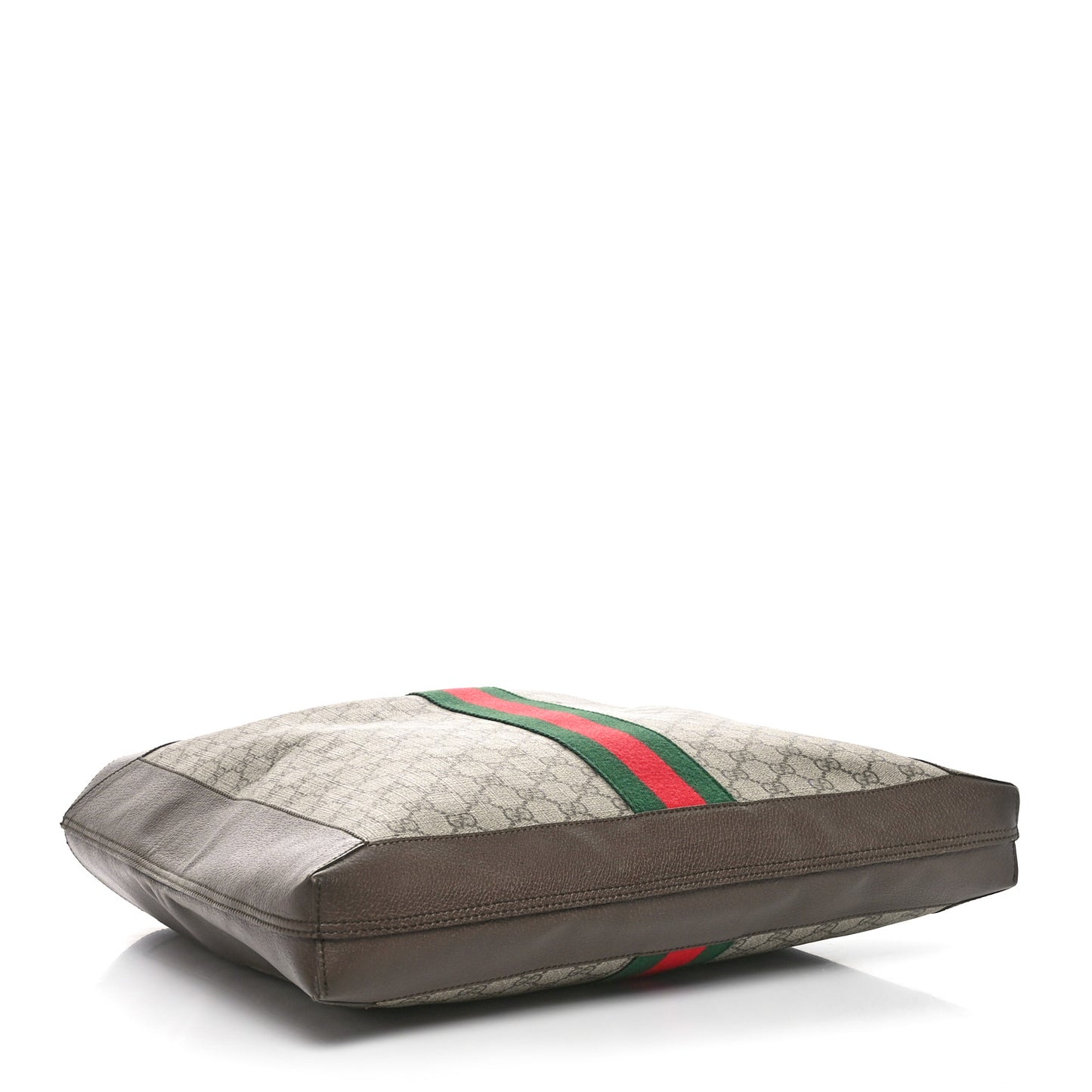 GG Supreme Monogram Web Large Ophidia Vertical Shopping Tote Brown