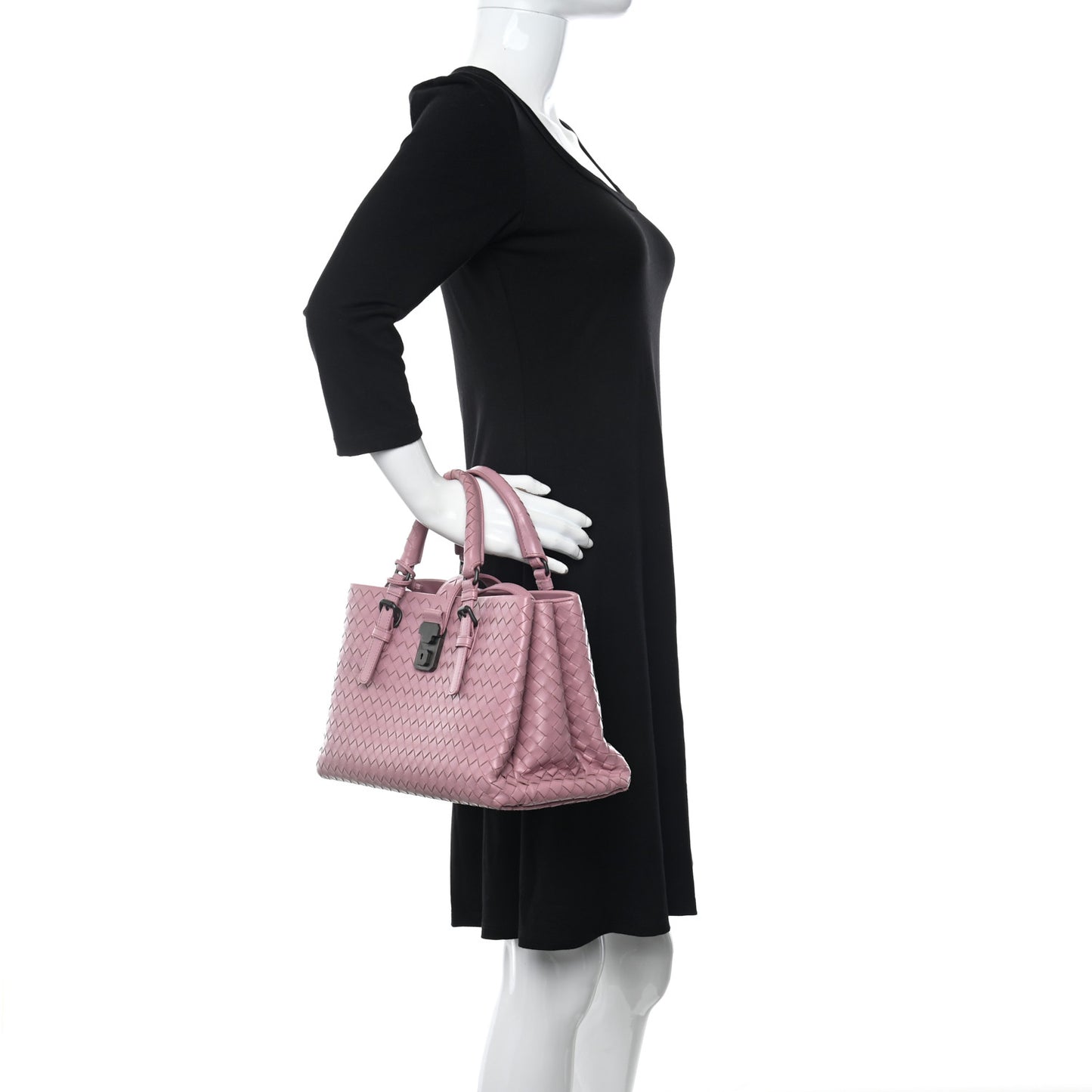 Nappa Intrecciato Small Roma Tote Mallow
