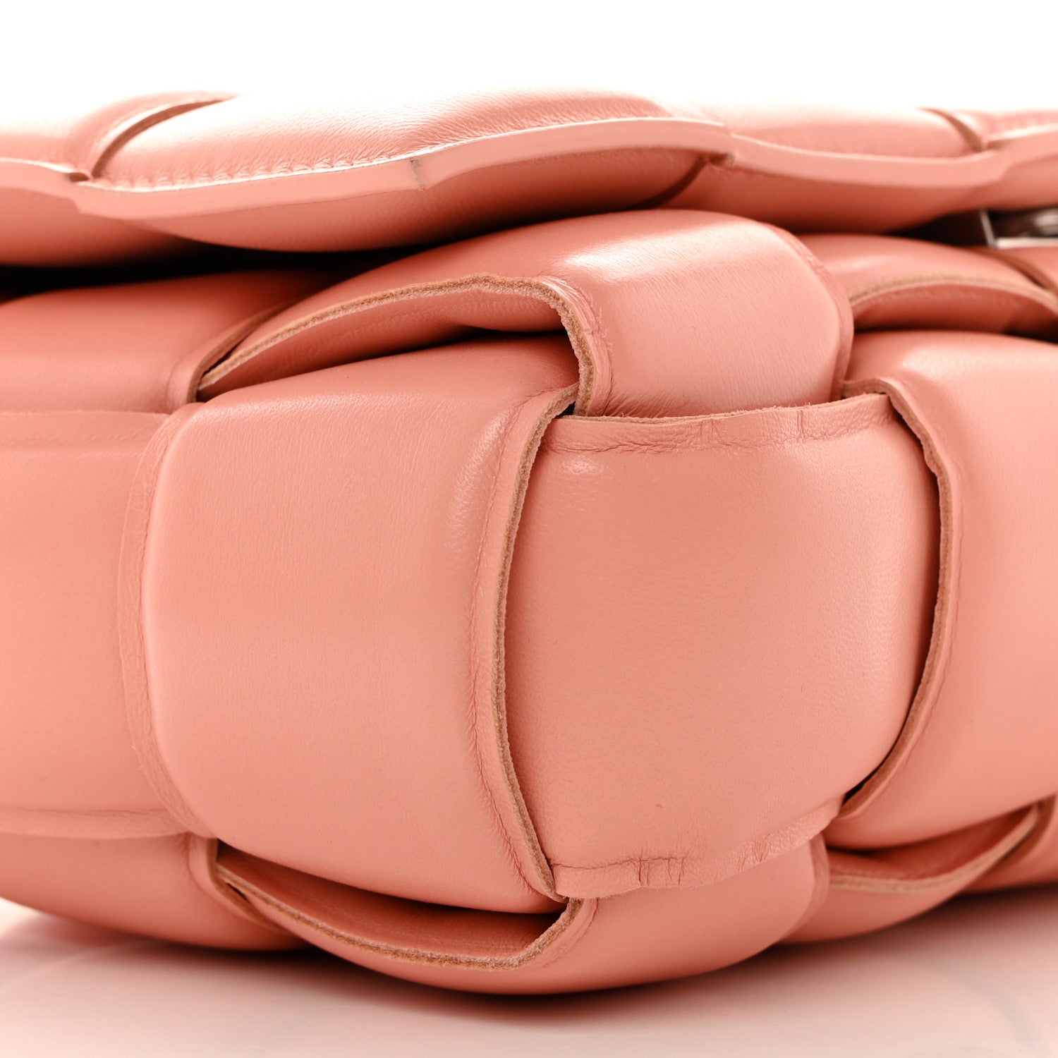 Bottega Veneta Nappa Maxi Intreccio Padded Cassette Crossbody Bag Peachy 9 of 10