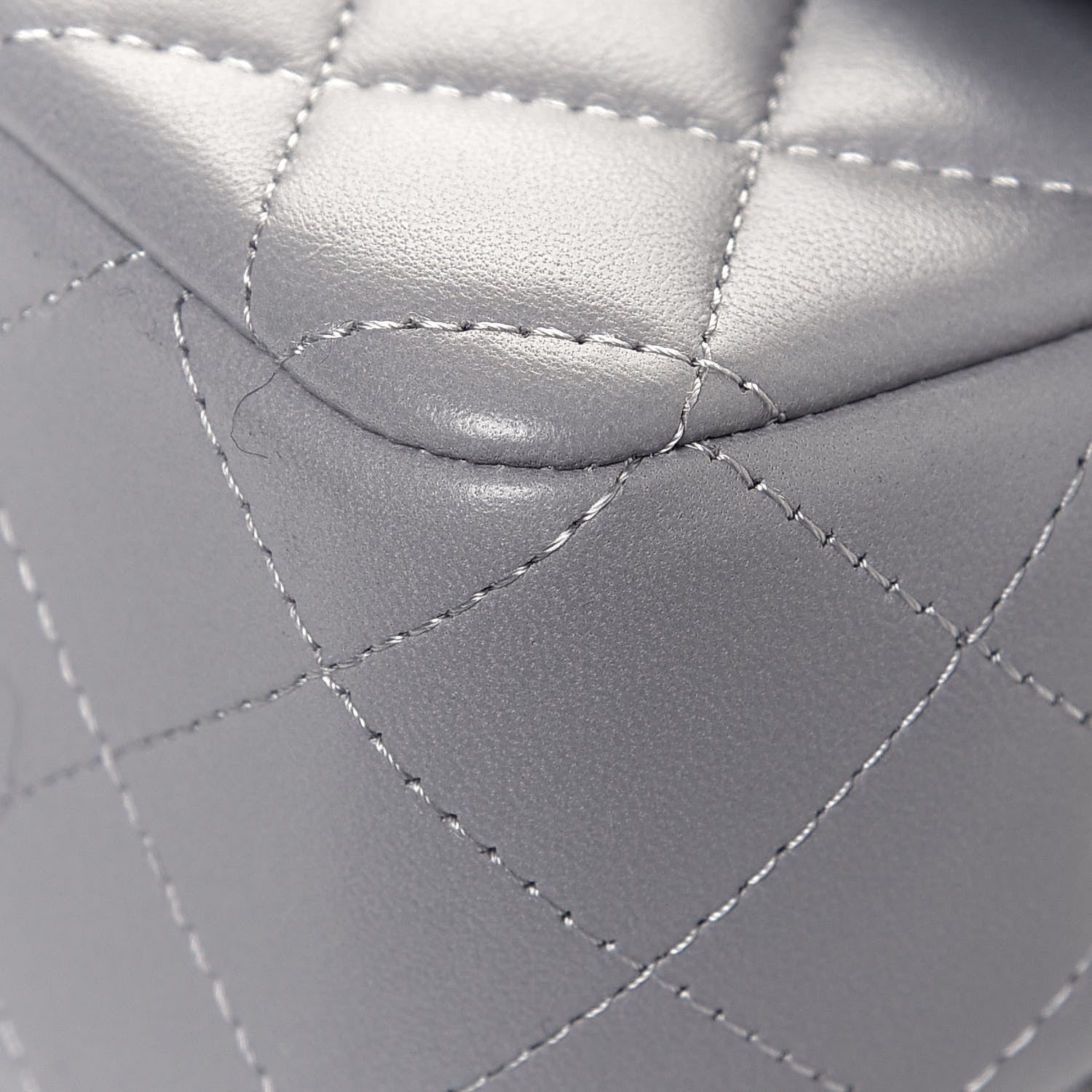 Chanel Lambskin Quilted Mini Rectangular Flap Grey 8 of 11
