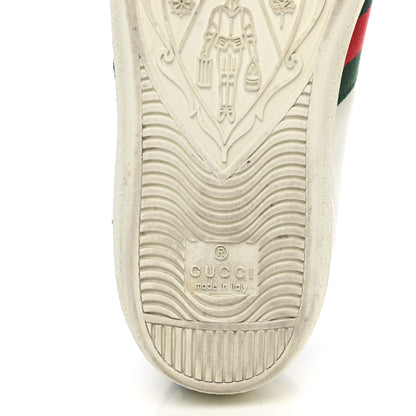Gucci Calfskin Web Floral Embroidered Womens Ace Sneakers 35 White 7 of 14