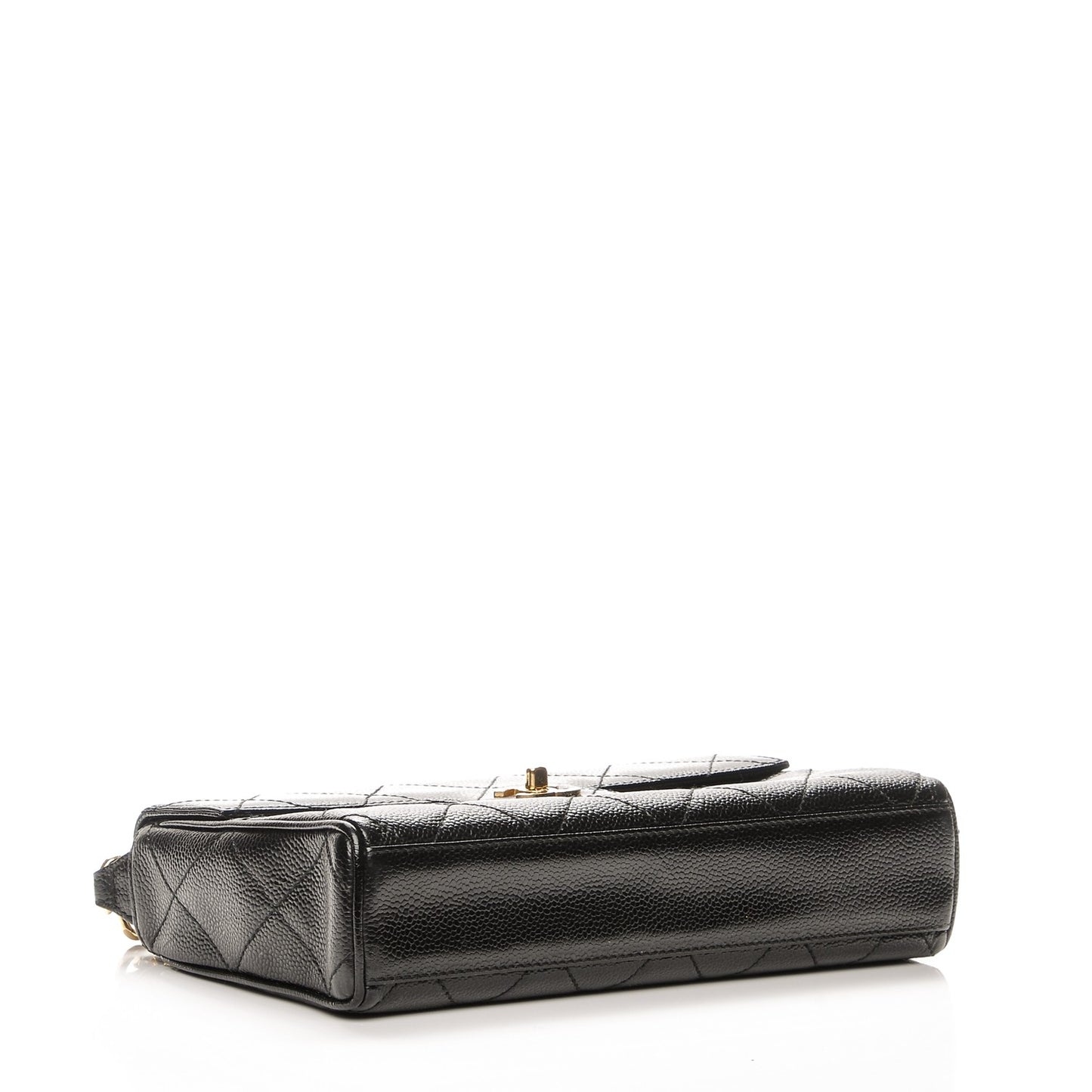 Caviar Quilted Medium Single Flap Black