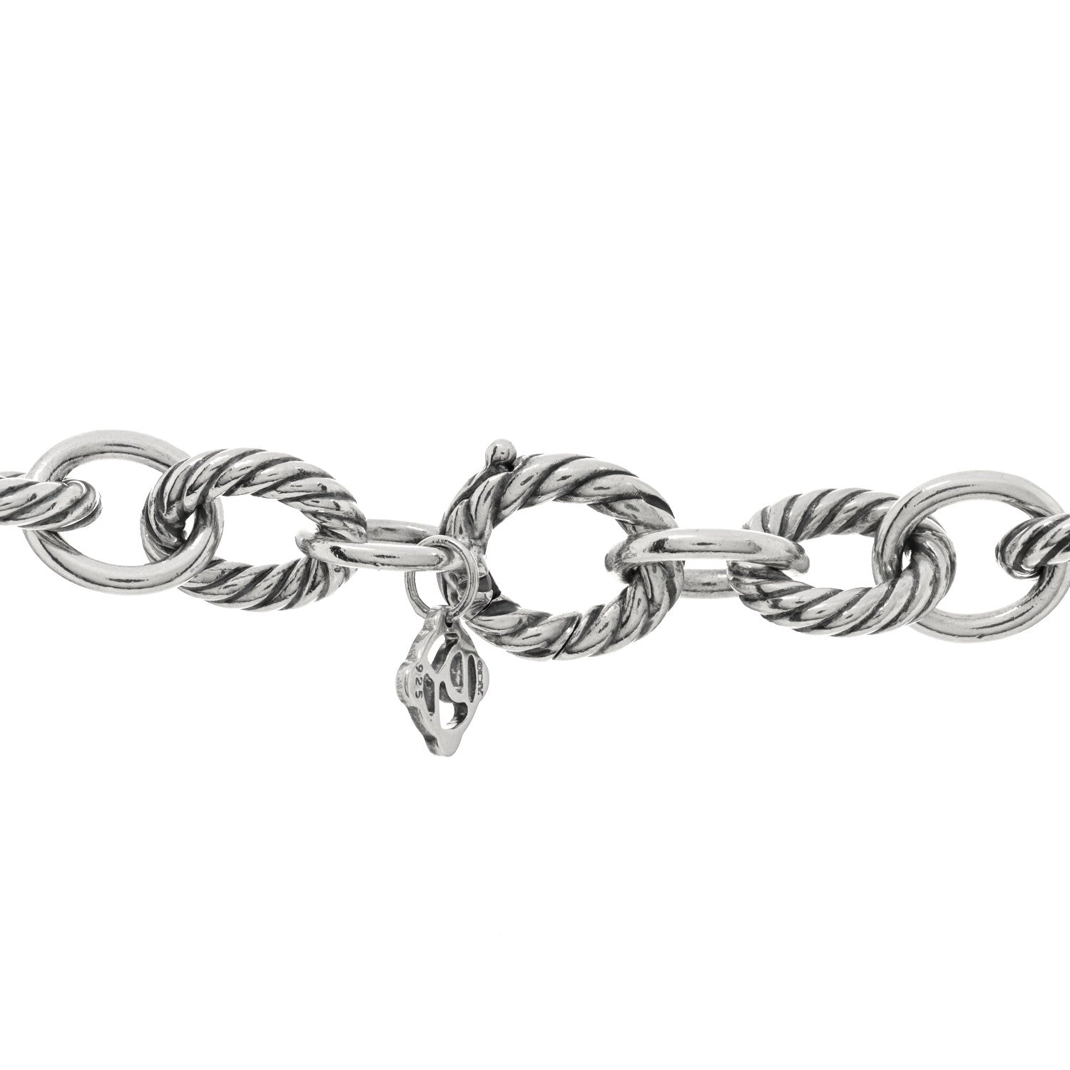 David Yurman Sterling Silver 10mm Medium Oval Link Necklace 3 of 3