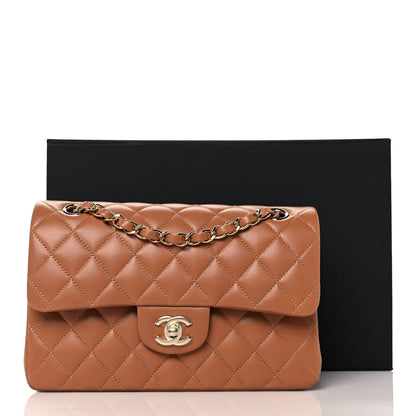 Chanel Lambskin Quilted Small Double Flap Brown 10 of 10