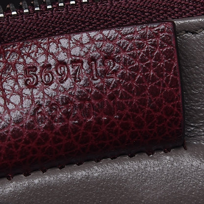 Gucci Grainy Calfskin Small Zumi Top Handle Bag Vintage Bordeaux 7 of 9