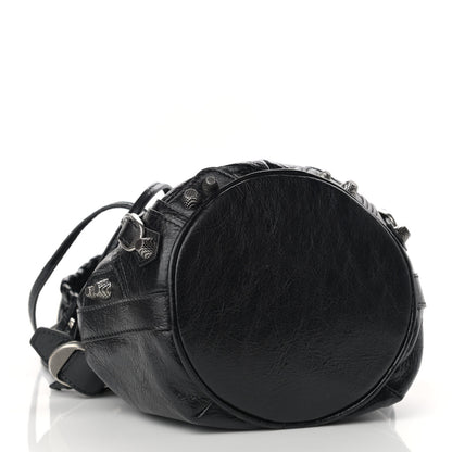 Balenciaga Agneau Arena Le Cagole Bucket Bag XS Black 4 of 10