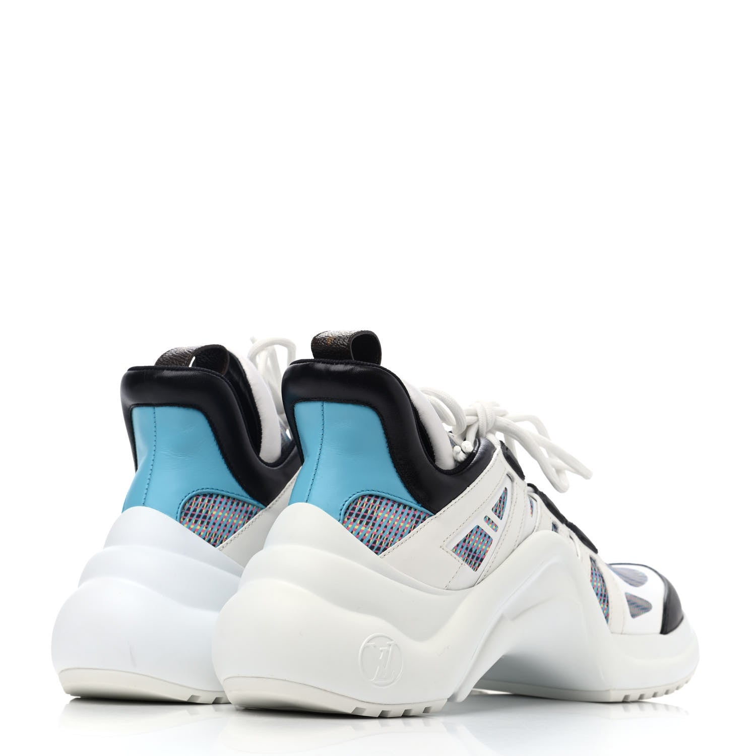 Louis Vuitton Calfskin Nylon LV Pop Archlight Sneaker 41 Blue 3 of 4