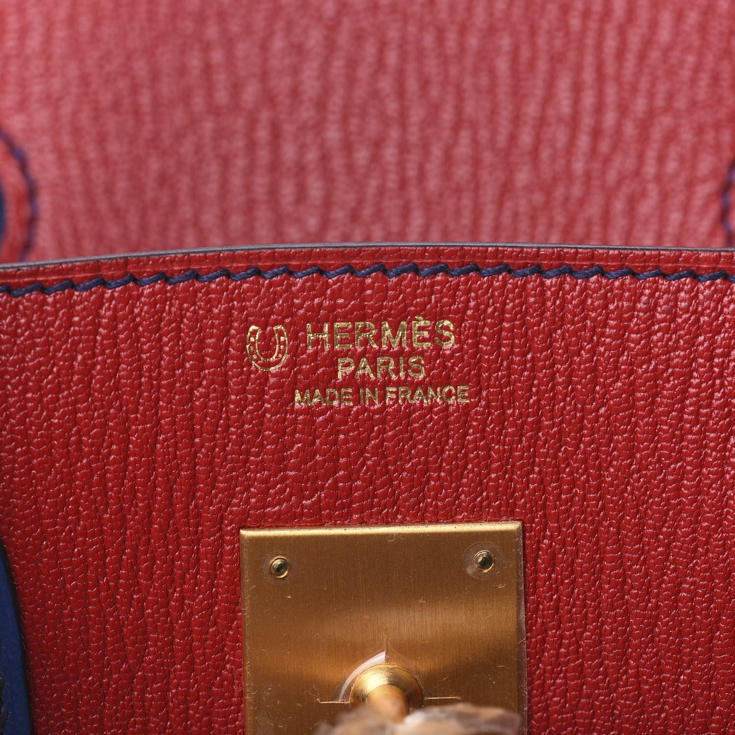 Chevre Mysore Horseshoe Birkin 30 Rouge Casaque Bleu Brighton