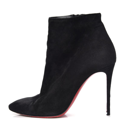 Christian Louboutin Veau Velours Eloise Booty 100 Ankle Boots 38.5 Black 1 of 9