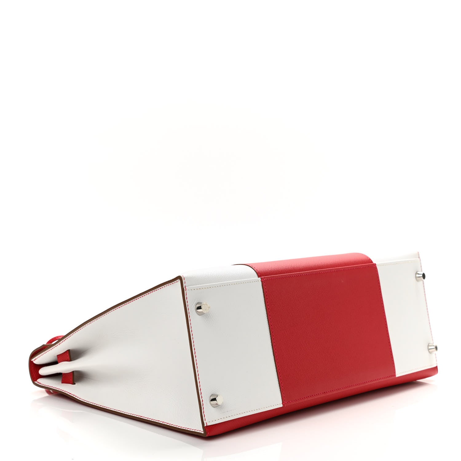 Hermes Epsom Flag Kelly Sellier 35 Rouge Casaque White 4 of 10