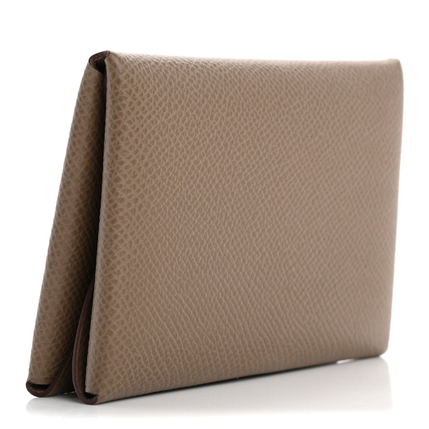 Hermes Epsom Calvi Duo Card Case Etoupe 3 of 8