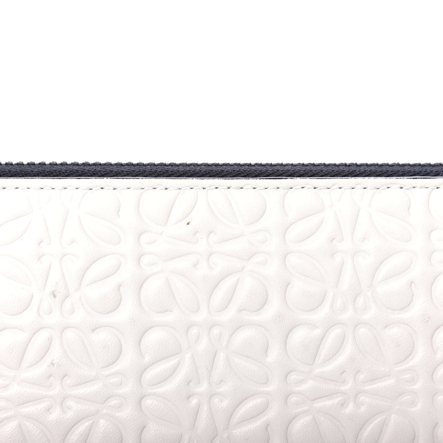 Loewe Calfskin Embossed Repeat Zip Wallet Light Oat 9 of 9