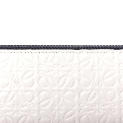 Loewe Calfskin Embossed Repeat Zip Wallet Light Oat 9 of 9