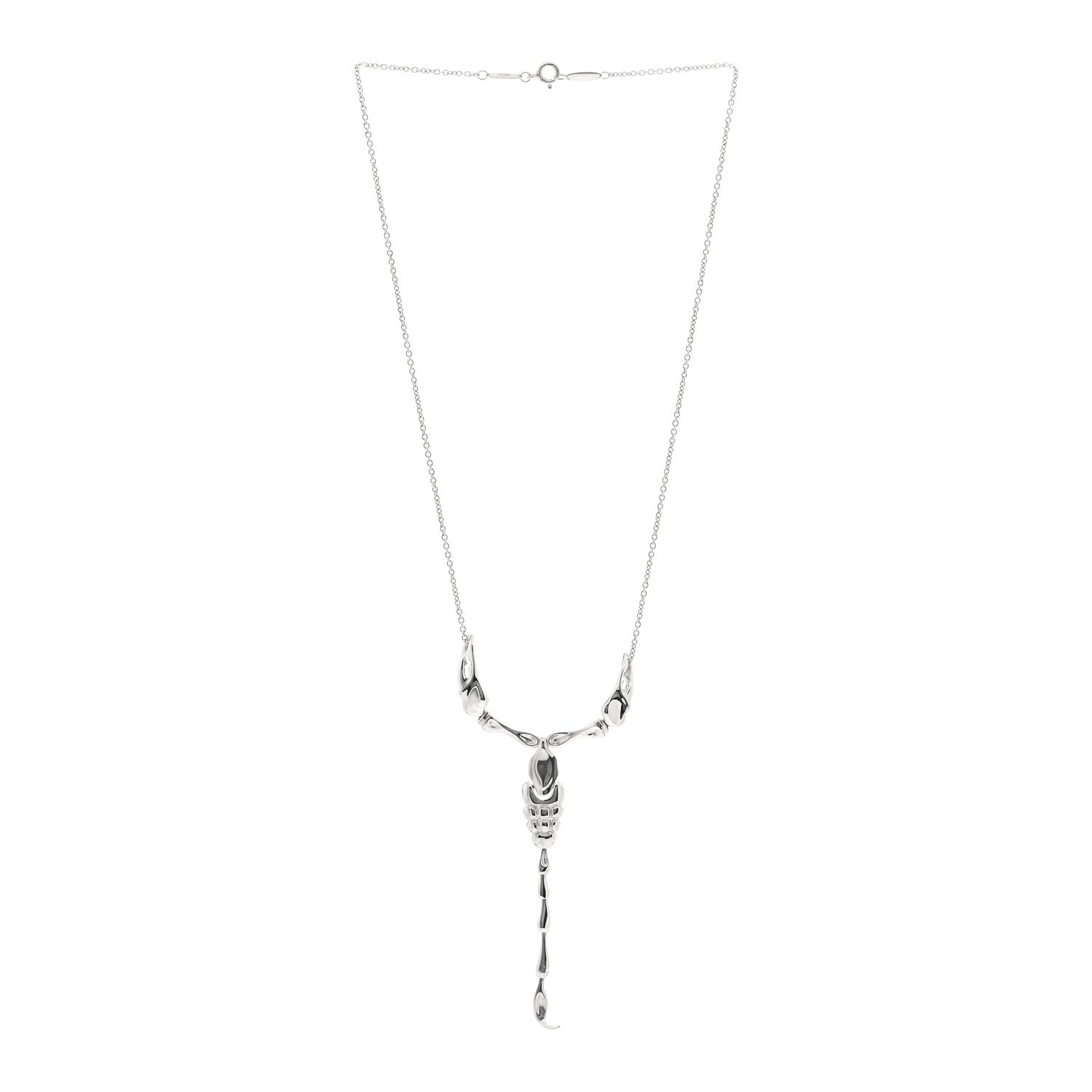 Tiffany Sterling Silver Elsa Peretti Scorpion Pendant Necklace 3 of 4