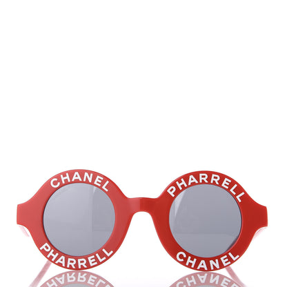 Chanel x Pharrell Williams Round 19mm Sunglasses Red 3 of 8