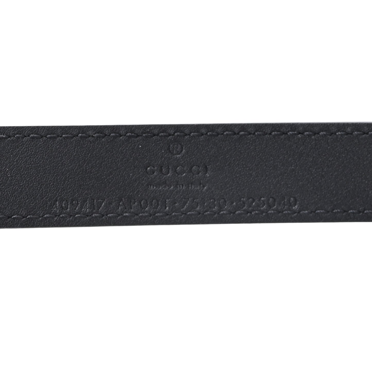 Calfskin Double G 20mm Belt 75 30 Black 75/30 Black