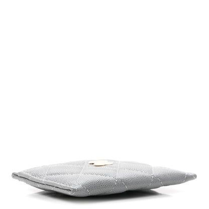 Chanel Caviar Quilted Card Holder Grey 4 of 9