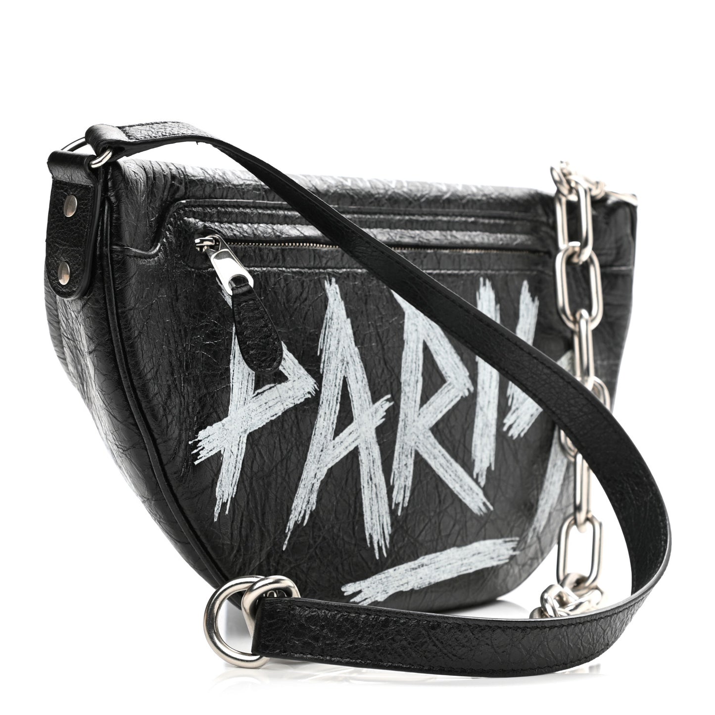 Agneau Arena Graffiti All Over XS Souvenir Belt Bag Black White