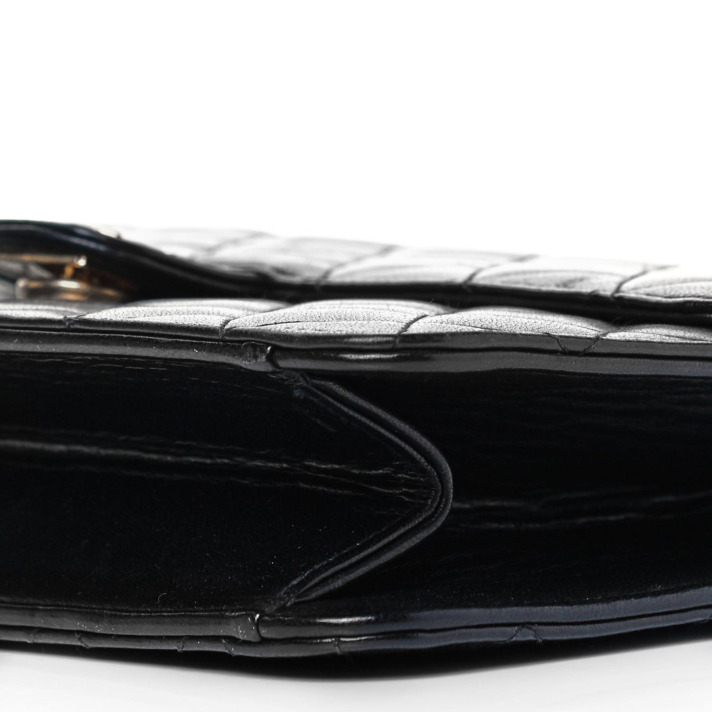 Lambskin Quilted Medium Single Flap Black