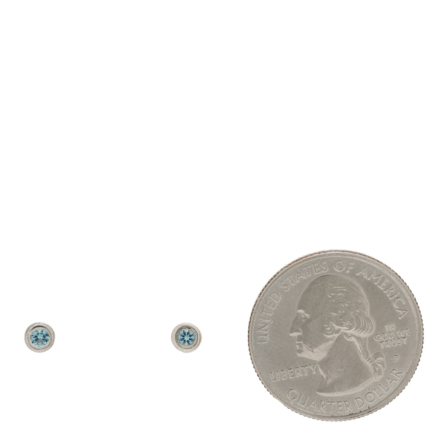 Tiffany Sterling Silver Aquamarine Color By The Yard Earrings 2 of 3