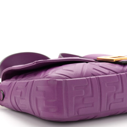 Fendi Nappa FF 1974 Embossed Large Baguette Lilla 10 of 10