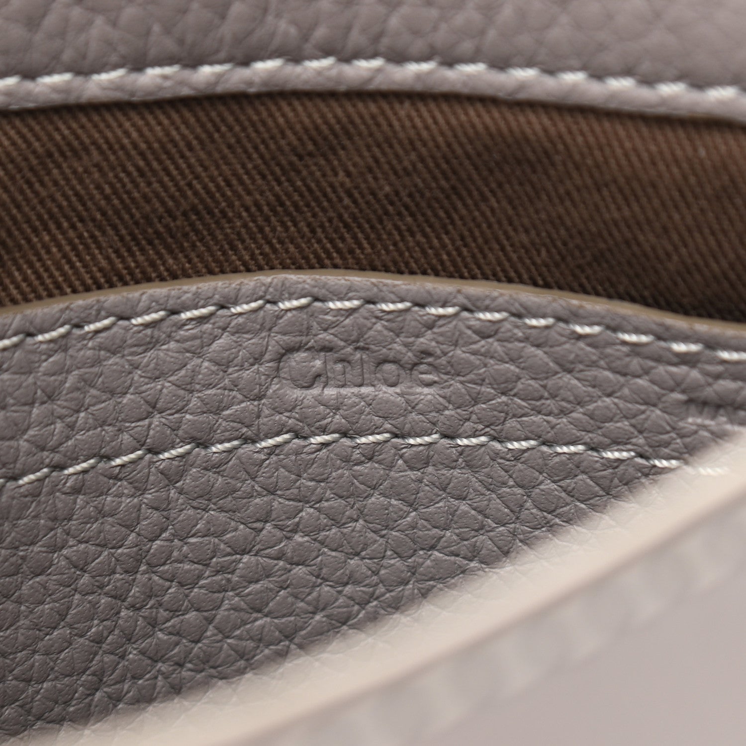 Chloe Calfskin Mini Marcie Round Crossbody Bag Cashmere Grey 6 of 11