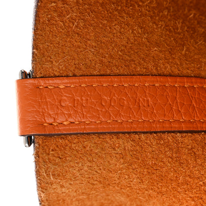 Hermes Taurillon Clemence Picotin Lock 22 MM Orange 6 of 10