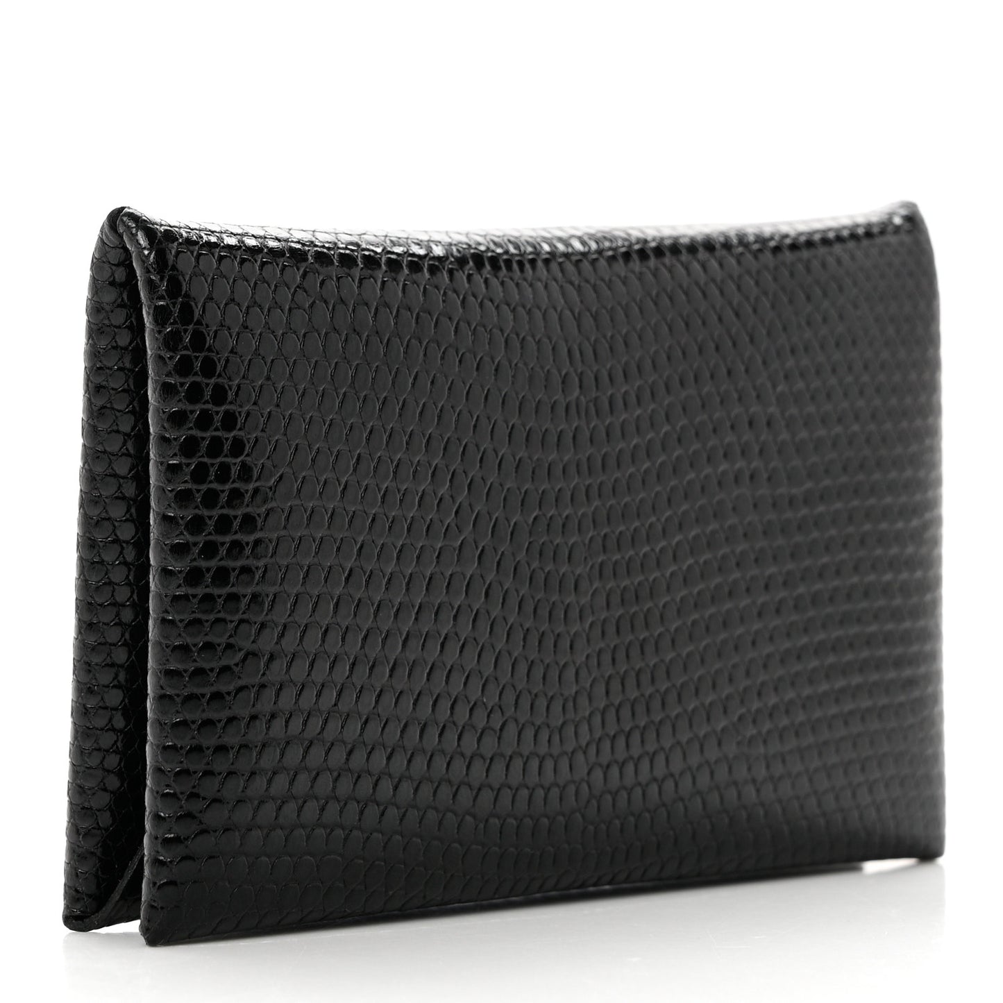 Lizard Calvi Card Case Black