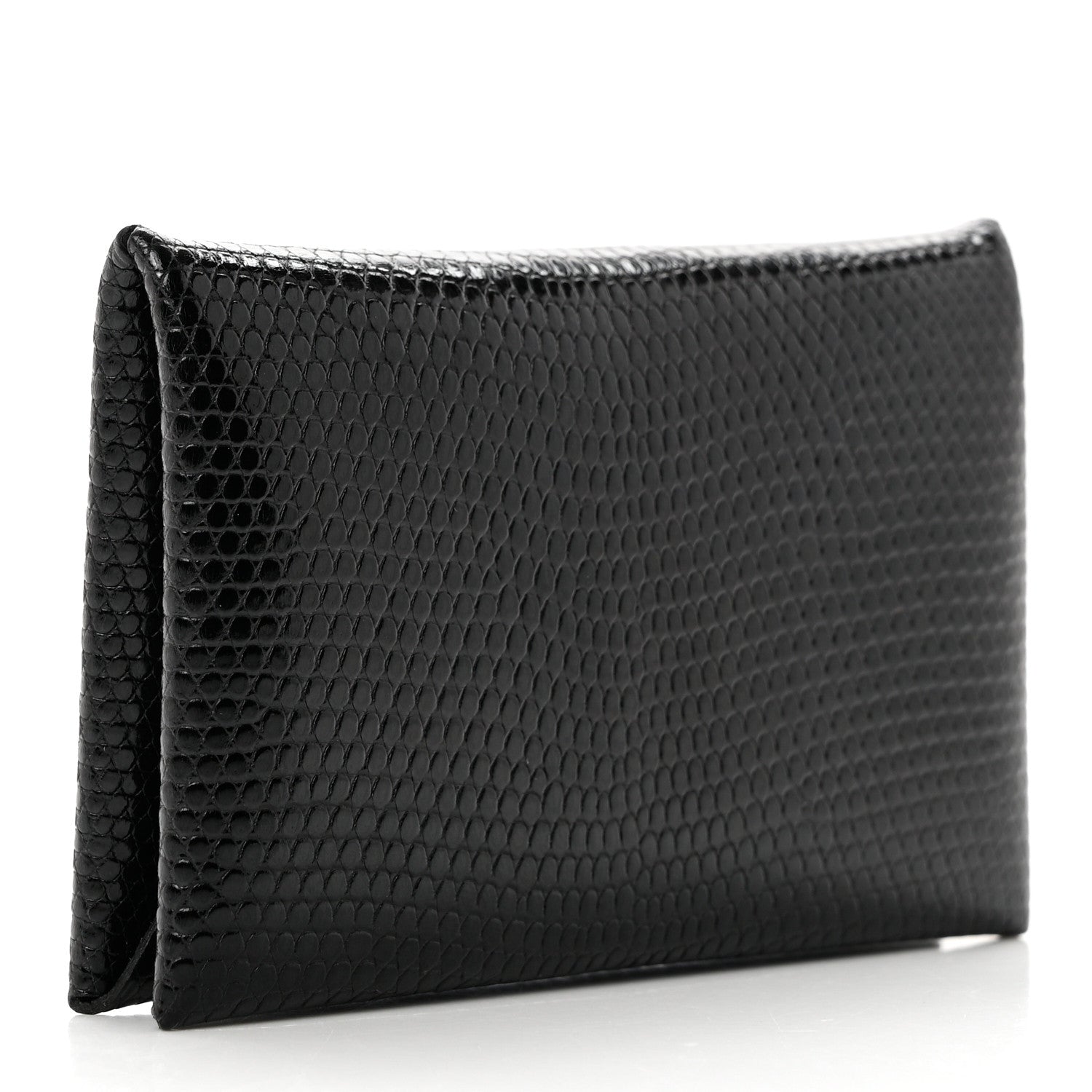Hermes Lizard Calvi Card Case Black 3 of 7