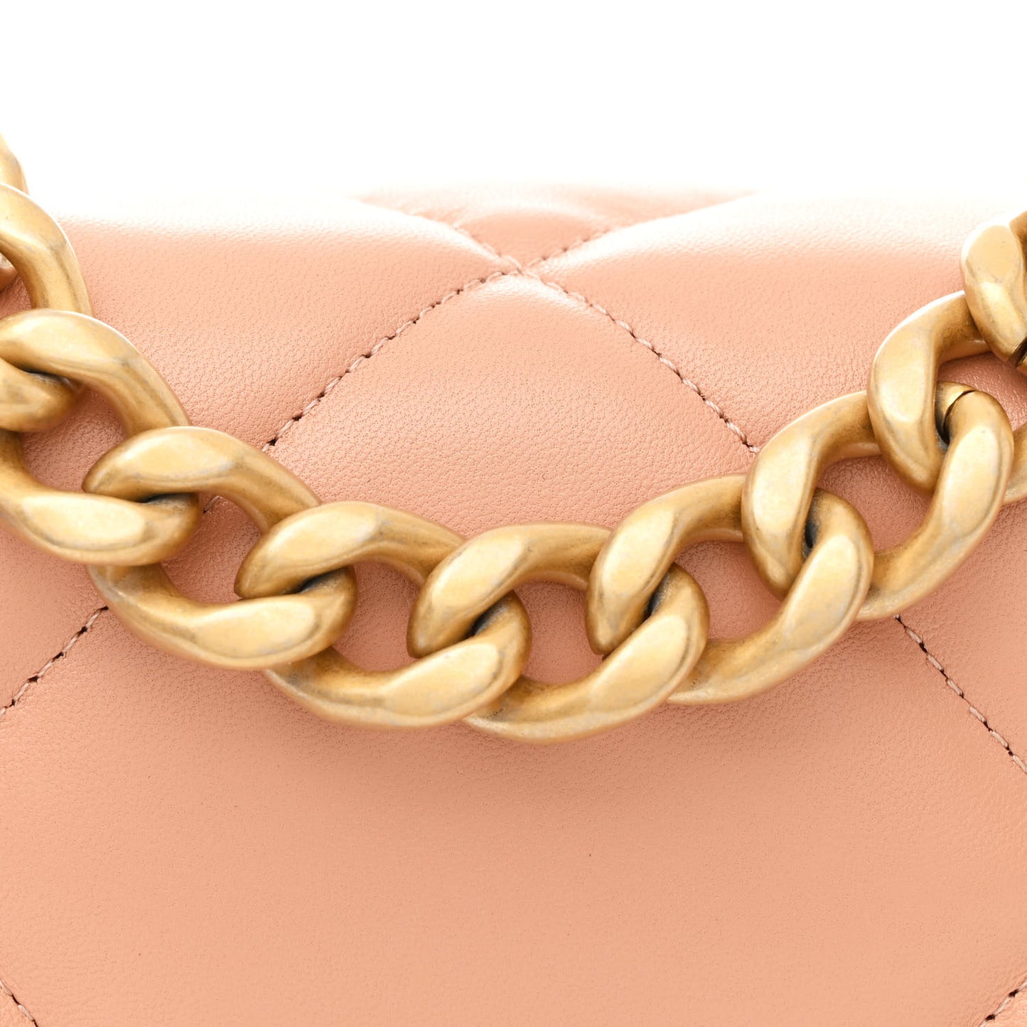 Lambskin Quilted Medium Chanel 19 Flap Beige