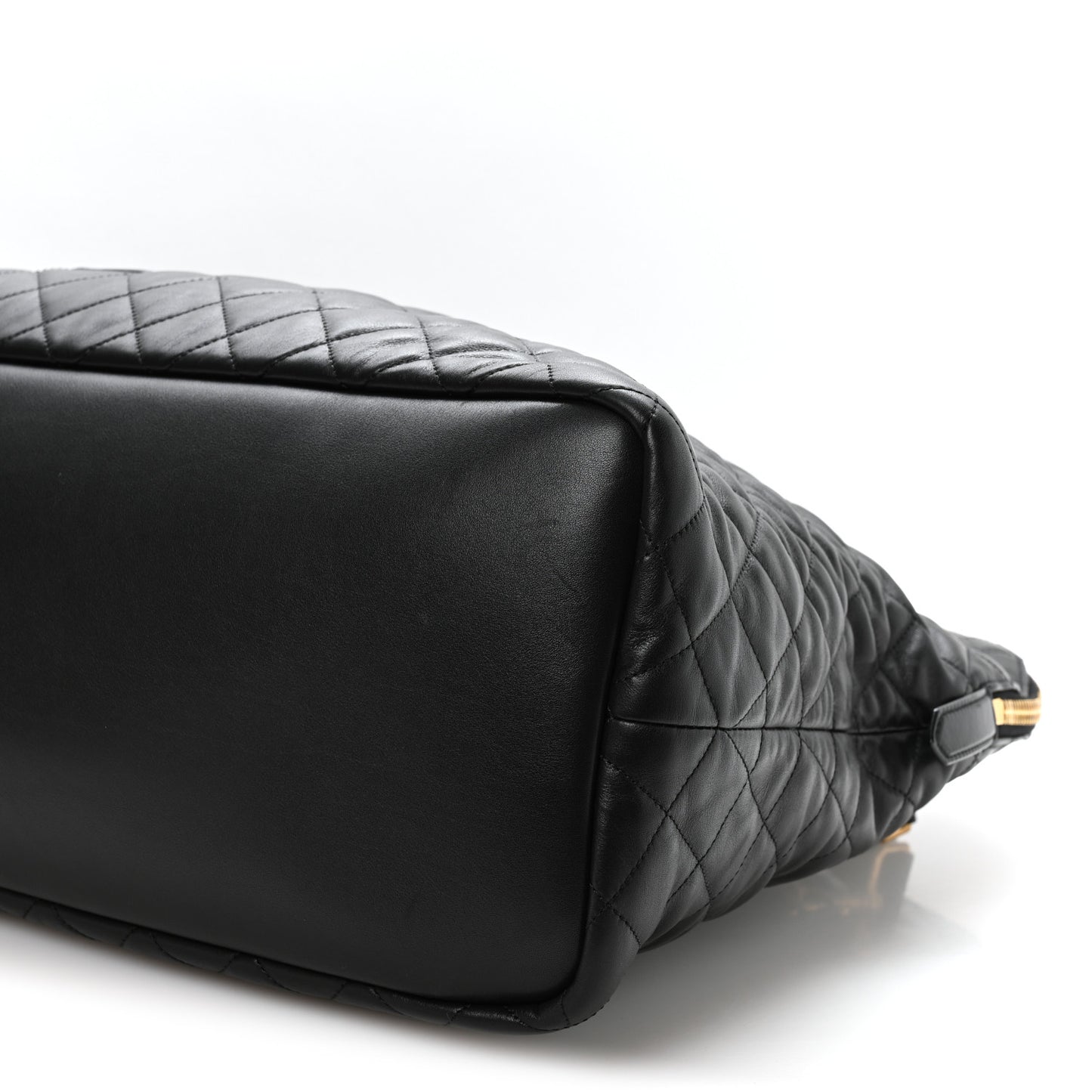 Calfskin Quilted ES Giant Travel Bag Black