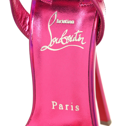 Christian Louboutin Patent Psychic Loubi Queen Alta 150 Platform Sandals 38 Fuxia 7 of 8