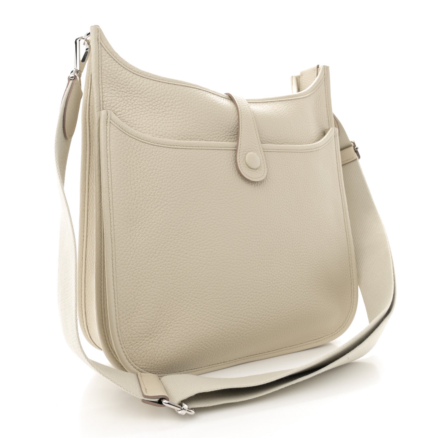 Hermes Taurillon Clemence Evelyne III PM Craie 3 of 11