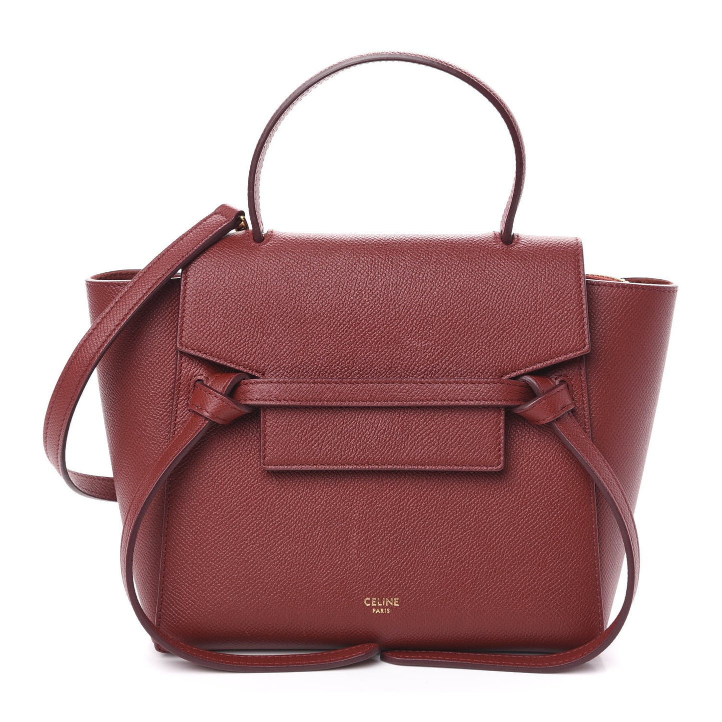 Grained Calfskin Nano Belt Bag Ruby