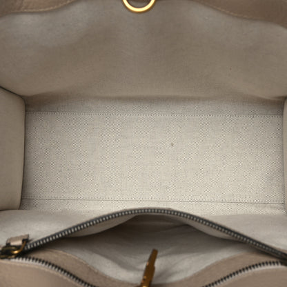 Gucci GG Supreme Monogram Textured Dollar Calfskin Small Retro Interlocking G Tote Bag Beige Mystic White Oatmeal 4 of 8