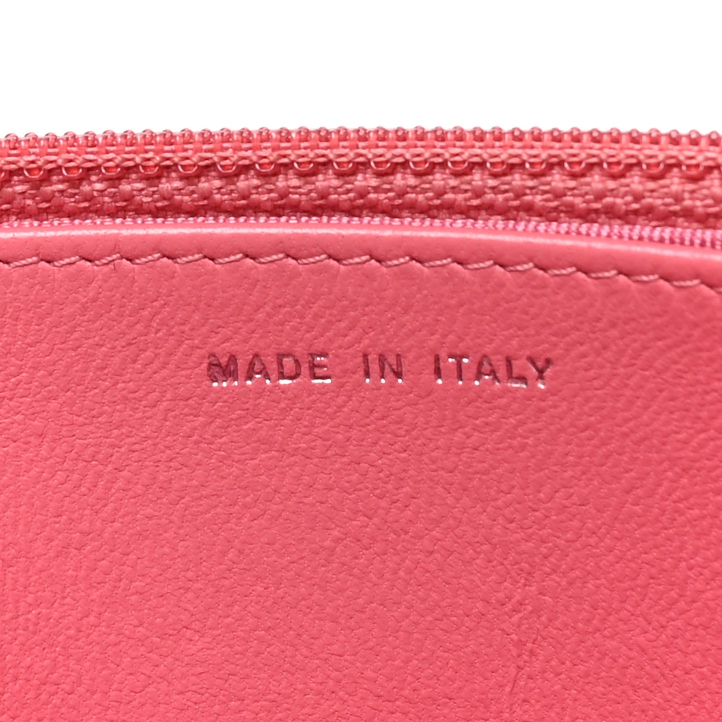 Lambskin Quilted Wallet On Chain WOC Pink