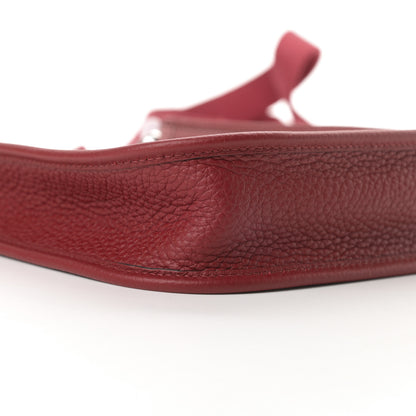 Hermes Taurillon Clemence Evelyne TPM Rouge Grenat 9 of 11
