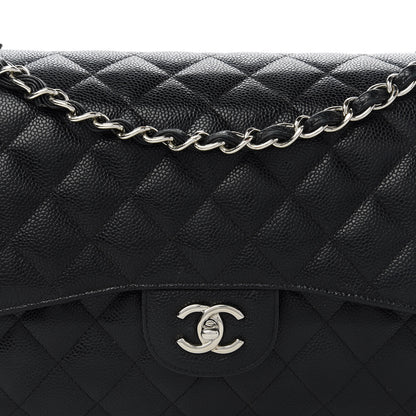Chanel Caviar Quilted Jumbo Double Flap Black 10 of 11