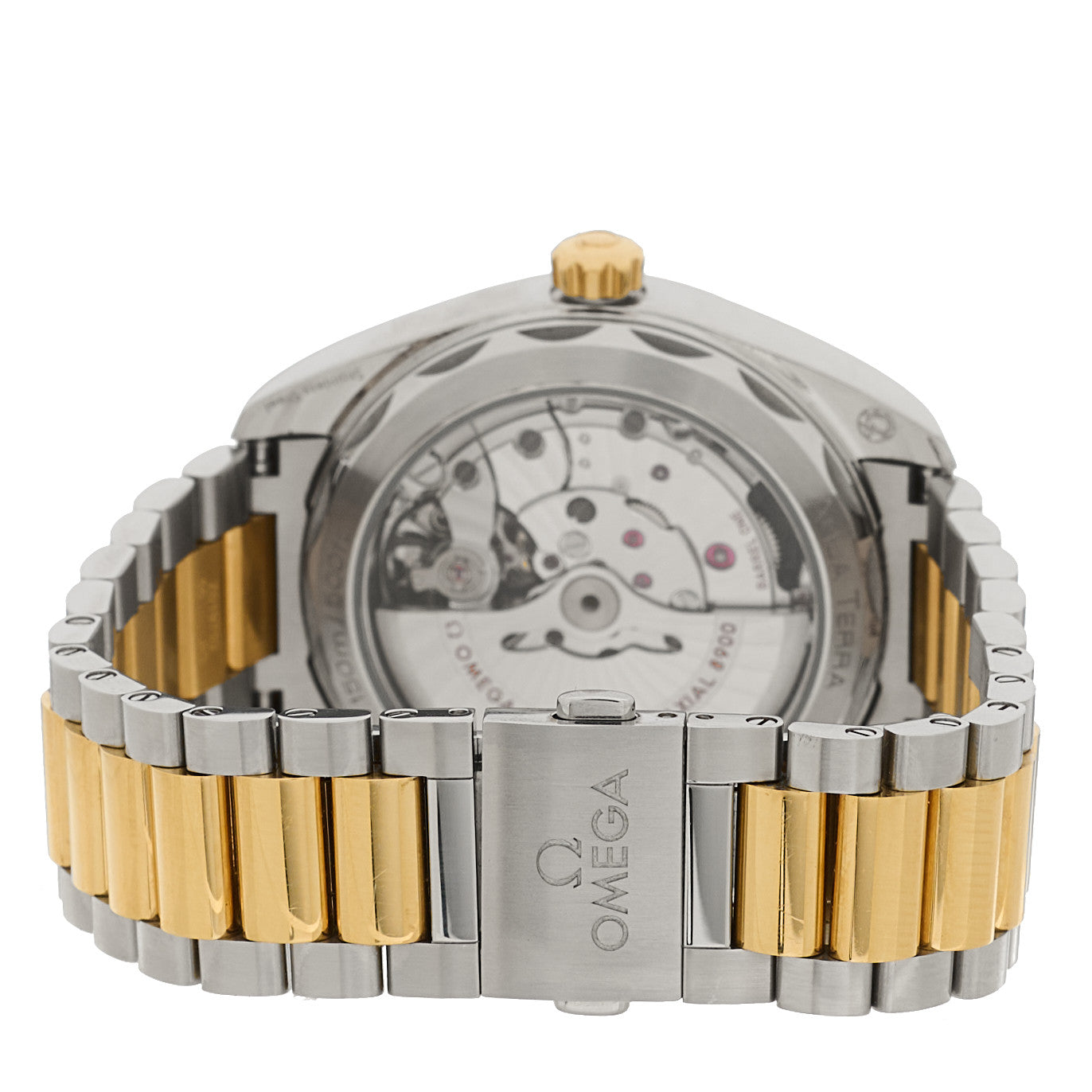 Stainless Steel 18K Moonshine Gold 41mm Seamaster Aqua Terra 150M Chronometer Automatic Watch Black 220.20.41.21.01.001