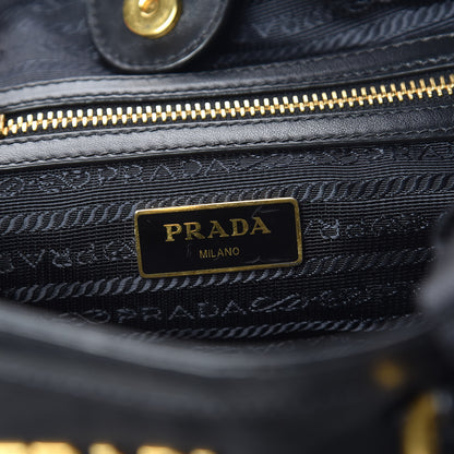 Prada Tessuto Nylon Soft Calf Tote Black 9 of 11
