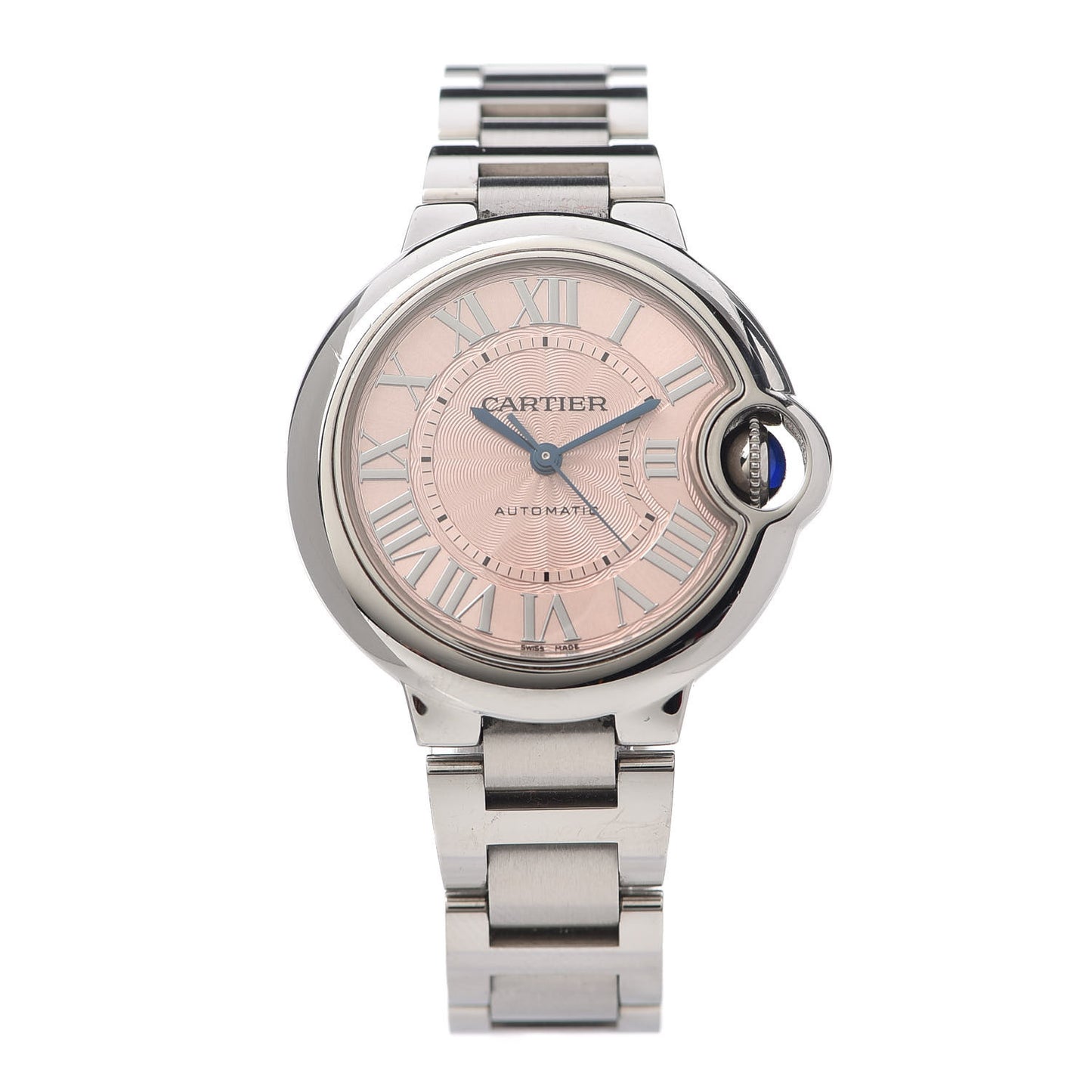 Stainless Steel 33mm Ballon Bleu De Automatic Watch Pink