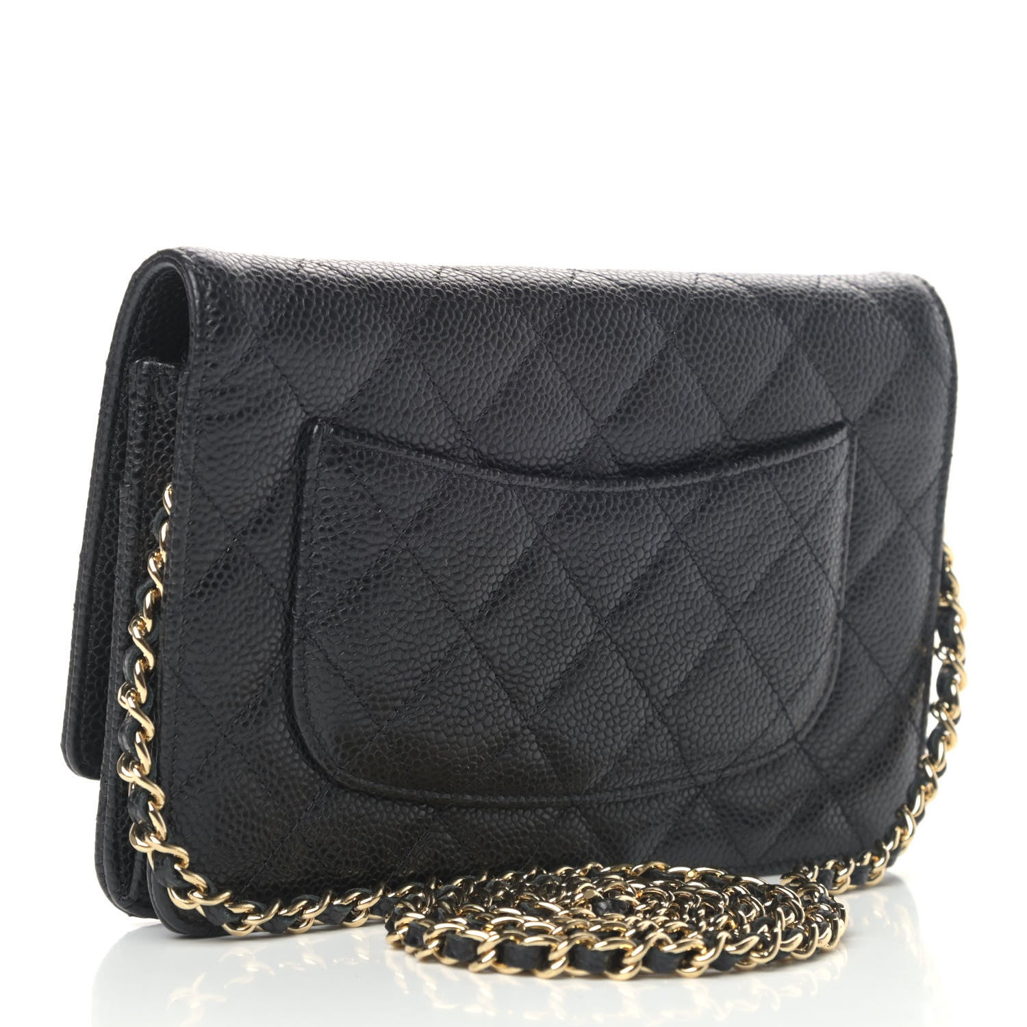 Chanel Caviar Quilted Wallet On Chain WOC Black 2 of 4
