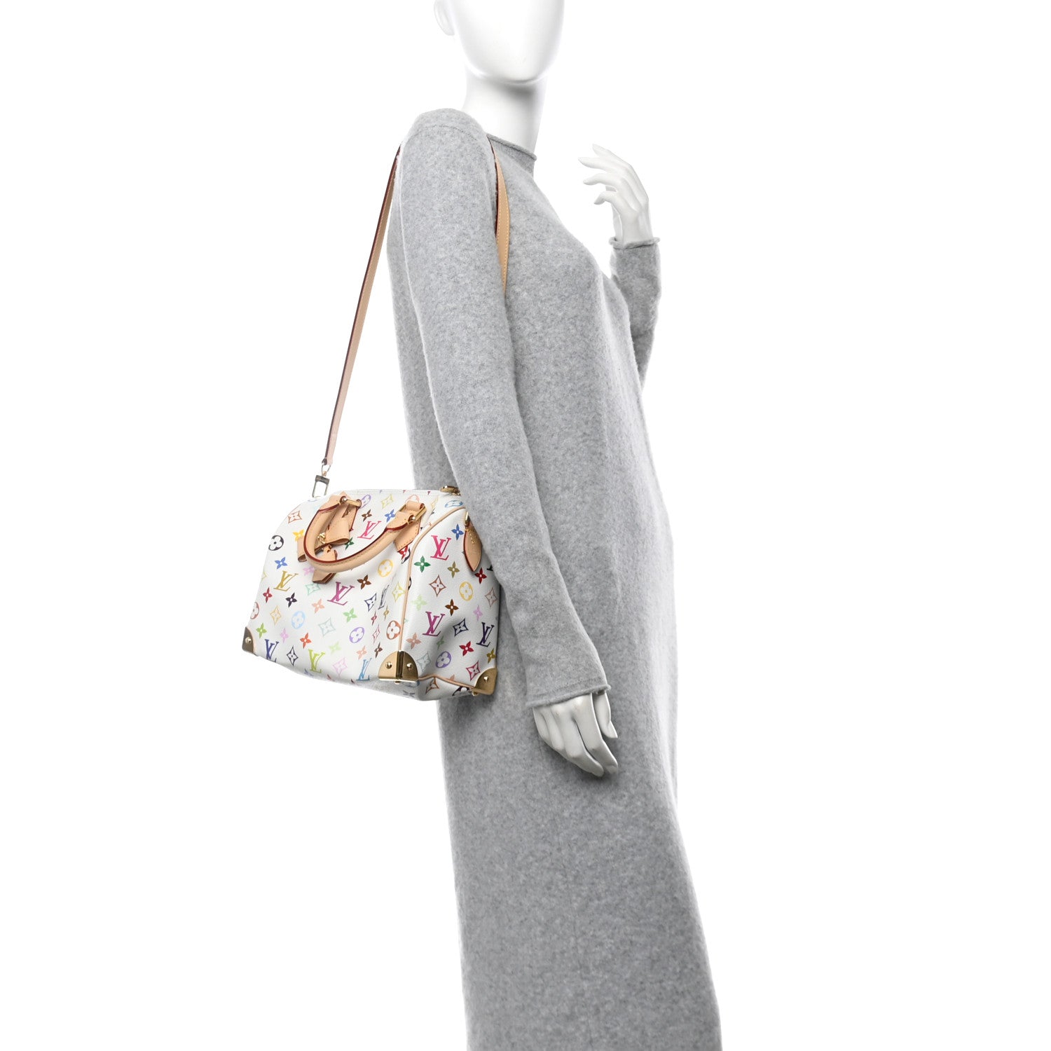 Louis Vuitton LV X TM Monogram Multicolor Speedy Bandouliere 25 White 2 of 10