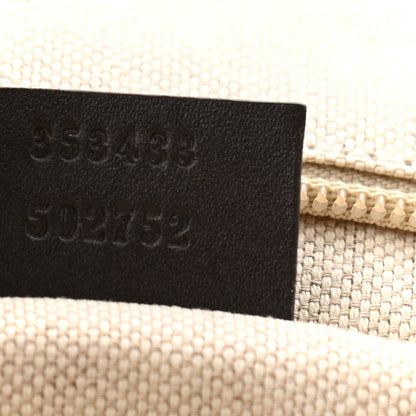 Gucci GG Supreme Monogram Selleria Calfskin Large Satchel Messenger Bag Beige Ebony Cocoa Dark Chocolate 7 of 10