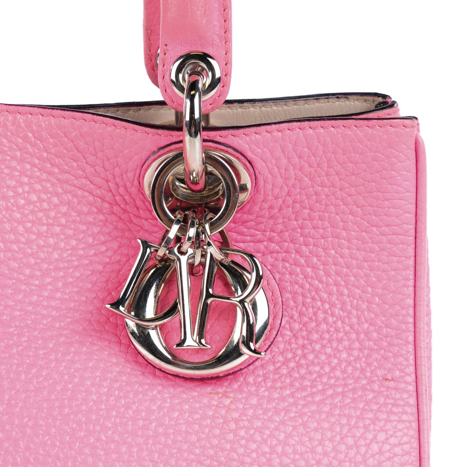Christian Dior Bullcalf Small Diorissimo Tote Pink 10 of 12