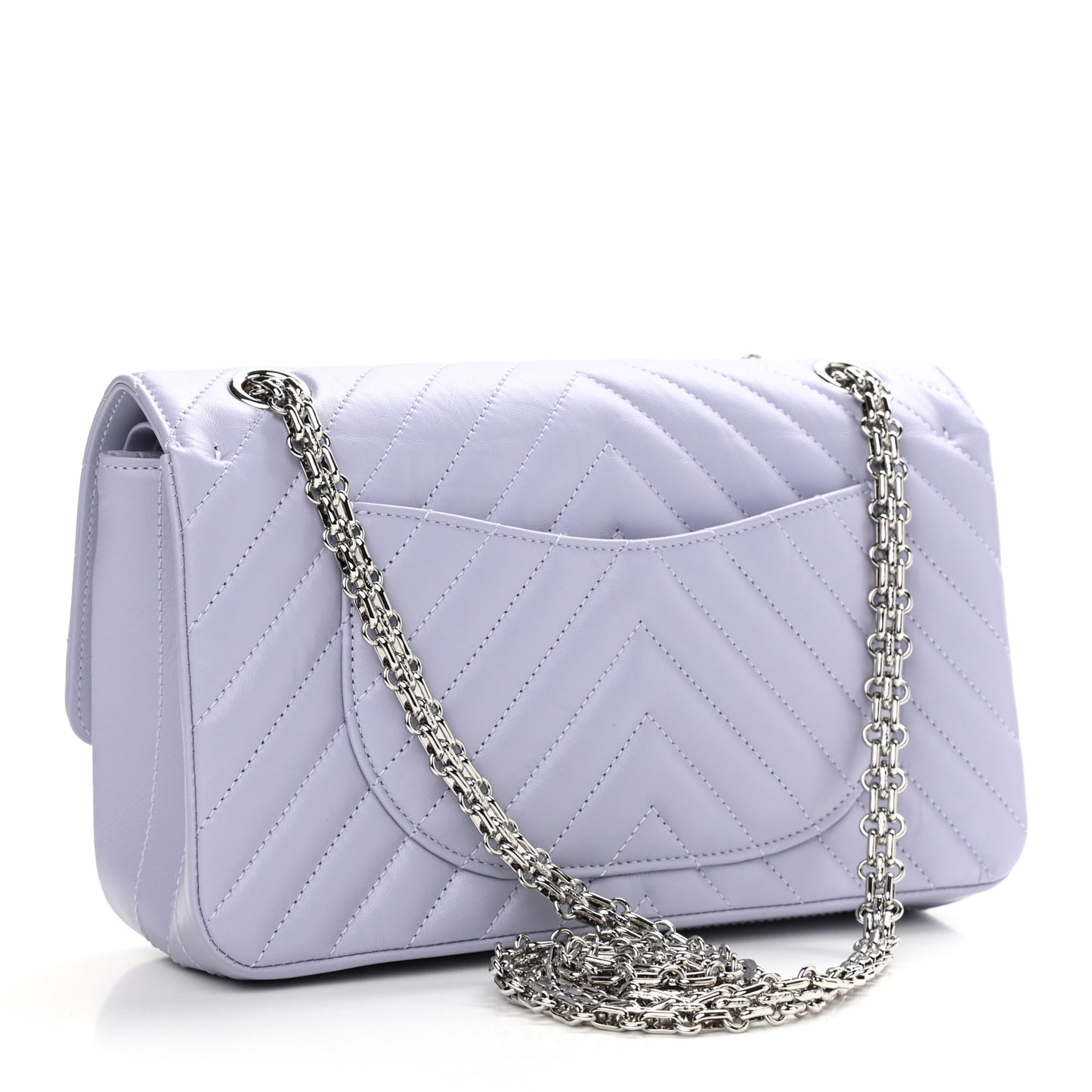 Aged Calfskin Chevron Quilted 2.55 Reissue 225 Flap Light Purple