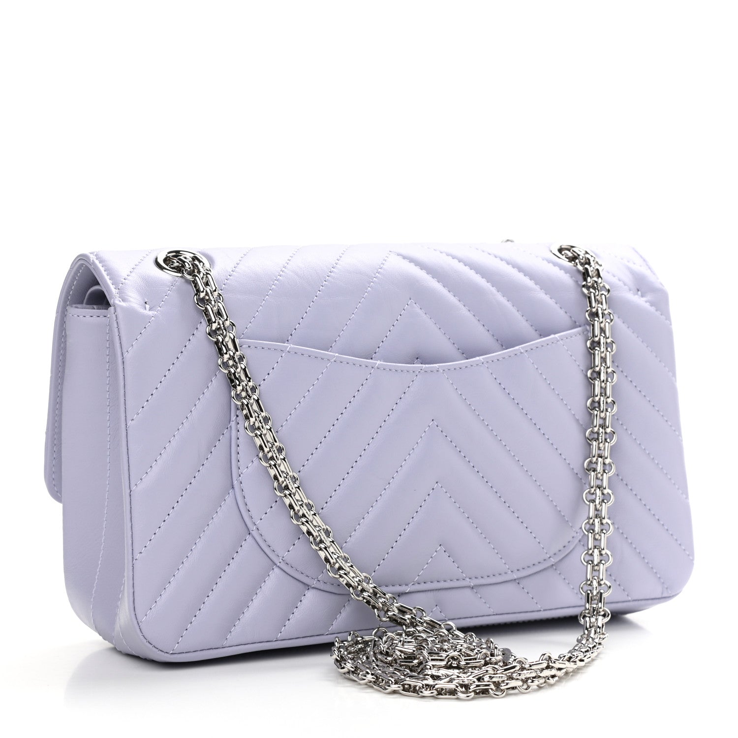 Chanel Aged Calfskin Chevron Quilted 2.55 Reissue 225 Flap Light Purple 4 of 10