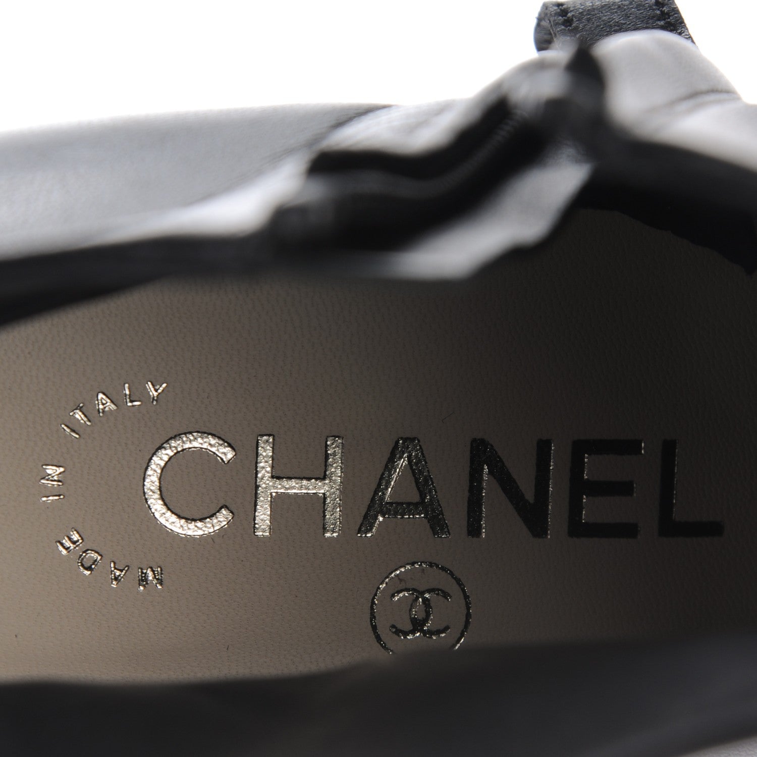 Chanel Calfskin Cap Toe Pearl Ankle Boots 38.5 Black 6 of 8
