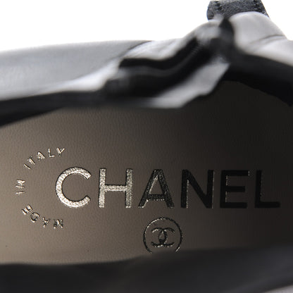 Chanel Calfskin Cap Toe Pearl Ankle Boots 38.5 Black 6 of 8