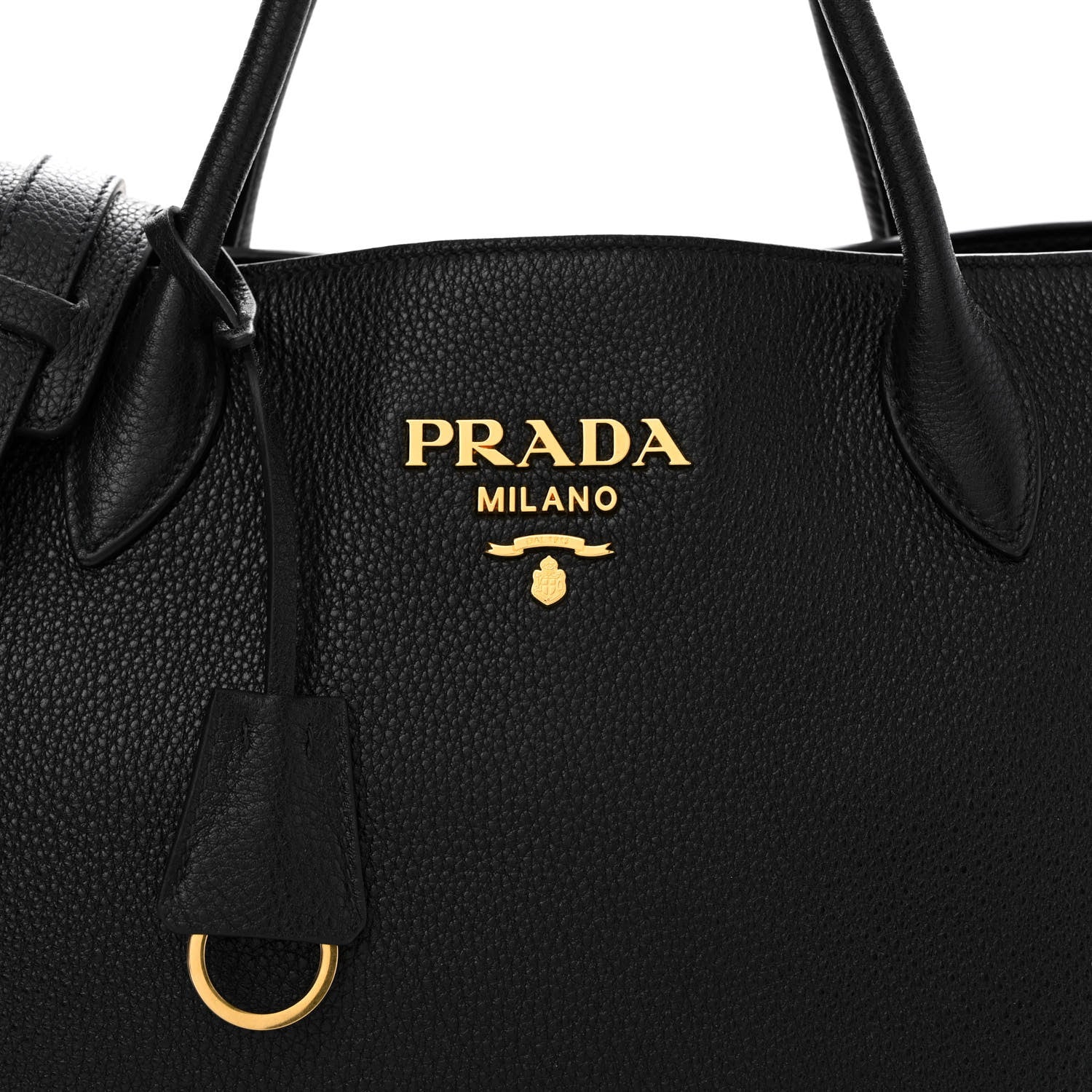 Prada Vitello Daino Tote Black 9 of 11